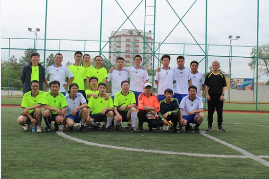 A Soccer Game Held in Kyrgyzstan for Chinese enterprises